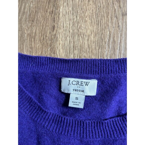 J Crew Womens Teddi Sweater Size S Purple Crew Neck wool - Picture 2 of 6